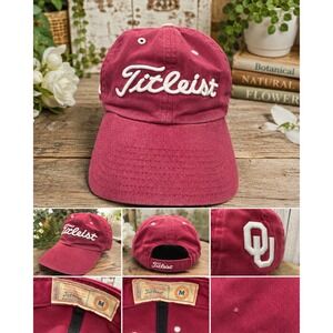 Titleist Oklahoma Sooners OU Golf Hat Maroon Twins Enterprise Relaxed Fit Cap